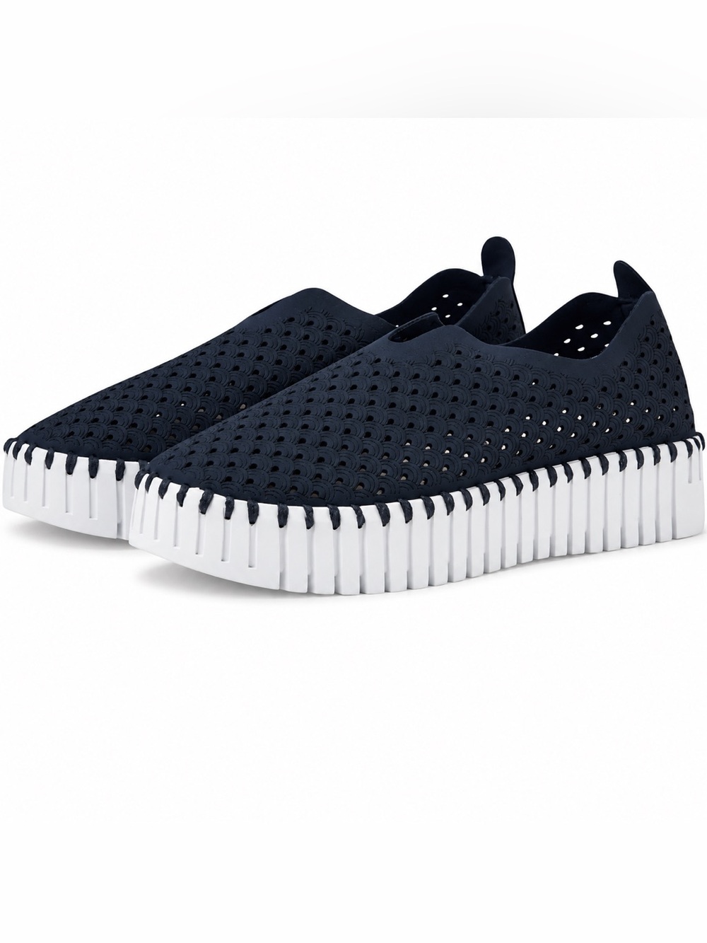 Ilse Jacobsen Tulip 3373 Dark Indigo Perforated Slip-On - Picture 1 of 11